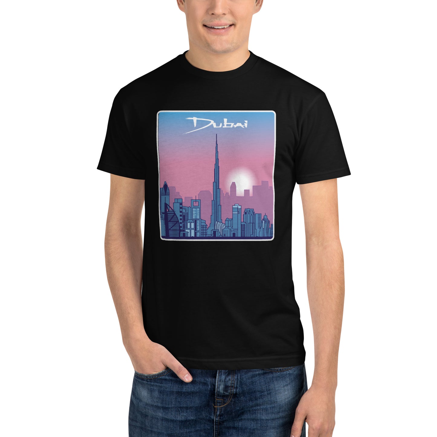 Dubai Skyline Vaporwave Aesthetic T-Shirt
